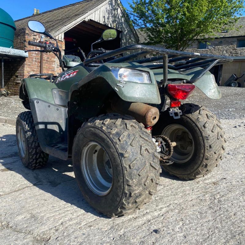 a truck is parked on the side of a vehicle